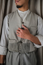 1930's French Farmer Vest, Patched / French Farmer Vest 