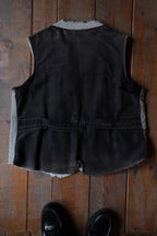 1930's French Farmer Vest, Patched / French Farmer Vest 