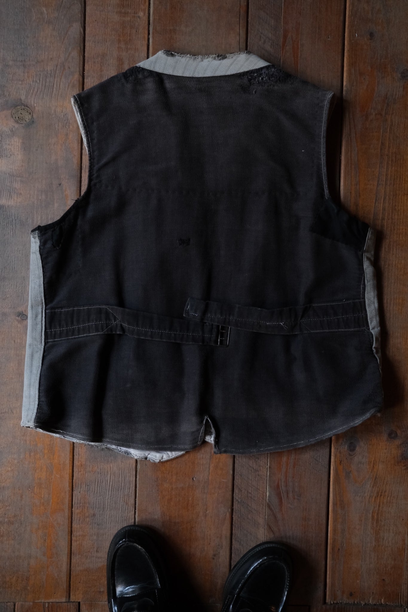 1930's French Farmer Vest, Patched / 法國農夫背心