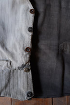 1930's French Farmer Vest, Patched / French Farmer Vest 