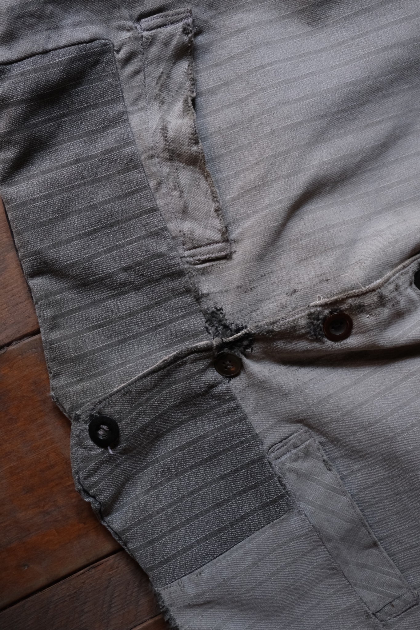 1930's French Farmer Vest, Patched / 法國農夫背心