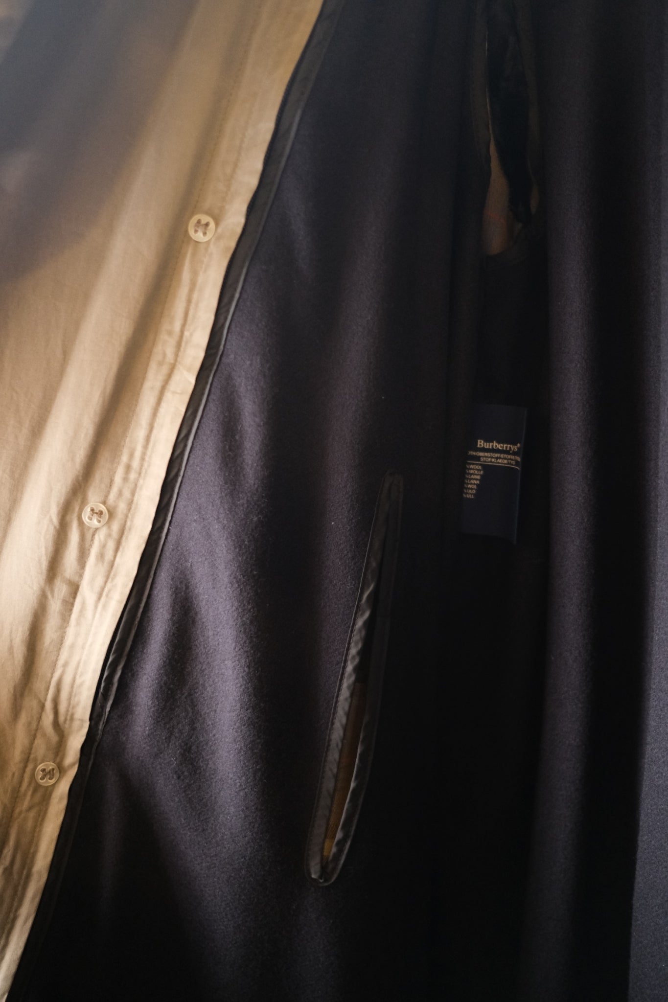 1980's Burberry Coat for Man Burberrys / Men's wool coat 