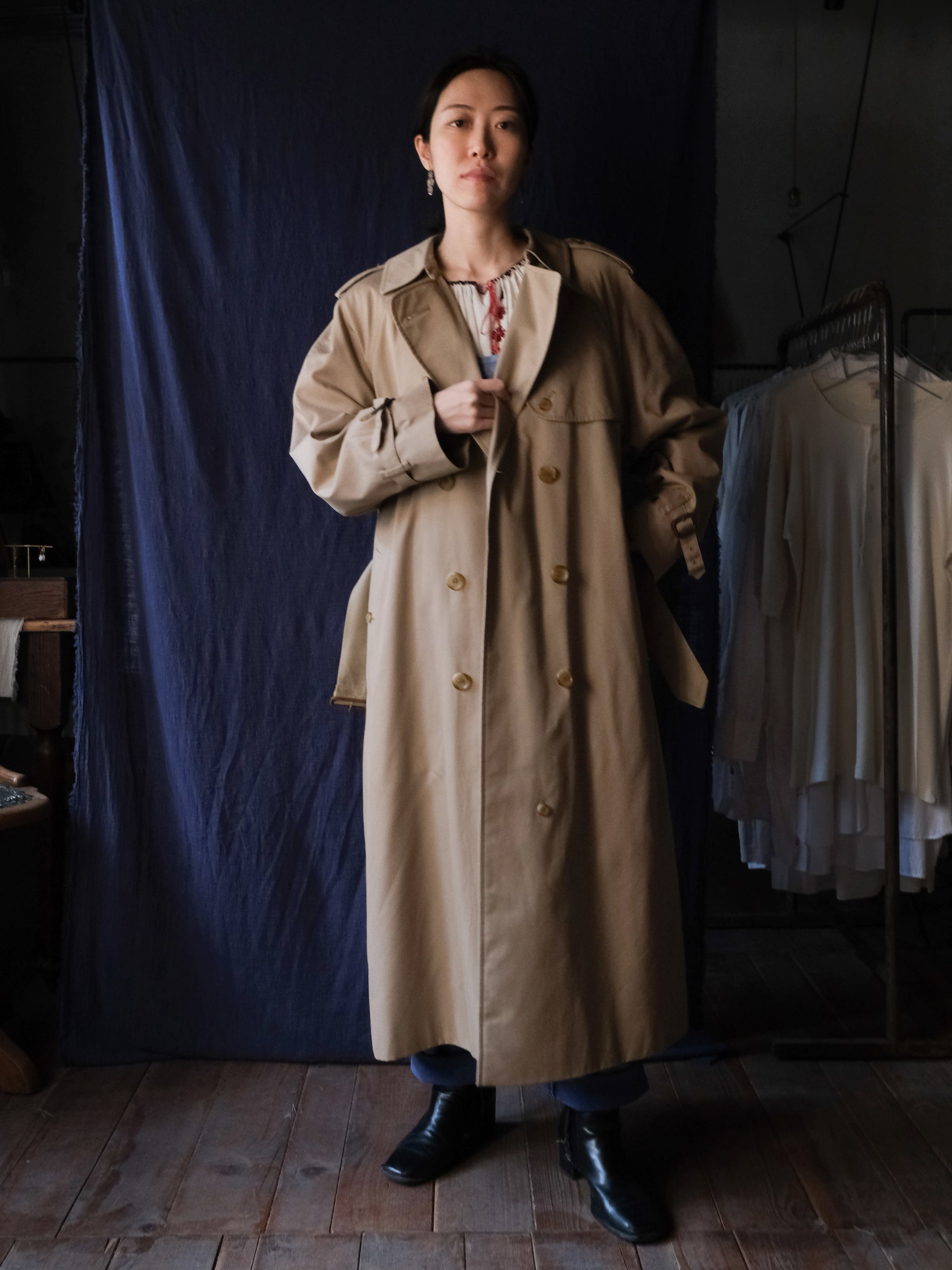1990's Burberry Women's W-Trench Coat Burberrys / 女性風衣