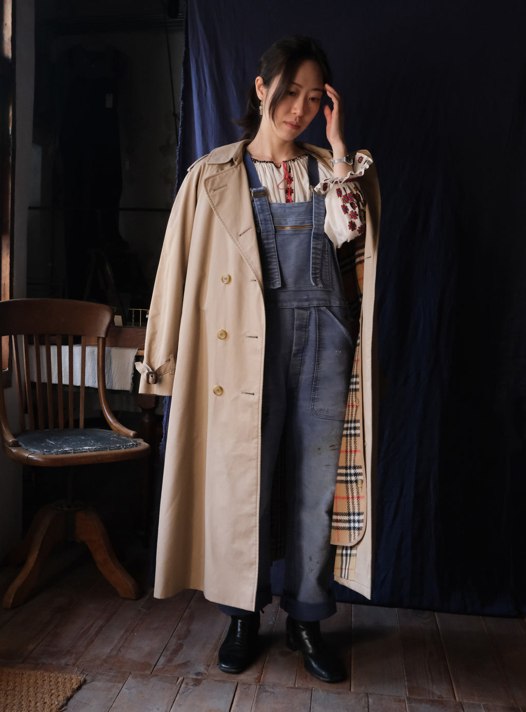 1990's Burberry Women's W-Trench Coat Burberrys / 女性風衣