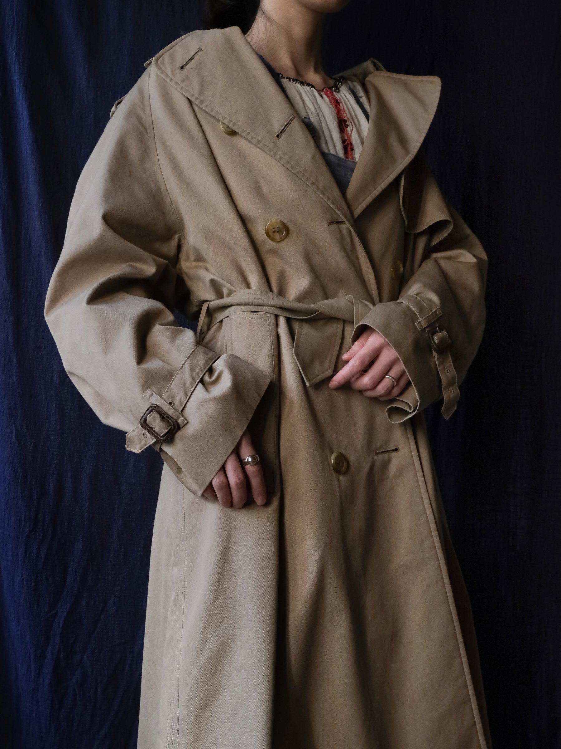 1990's Burberry Women's W-Trench Coat Burberrys / 女性風衣