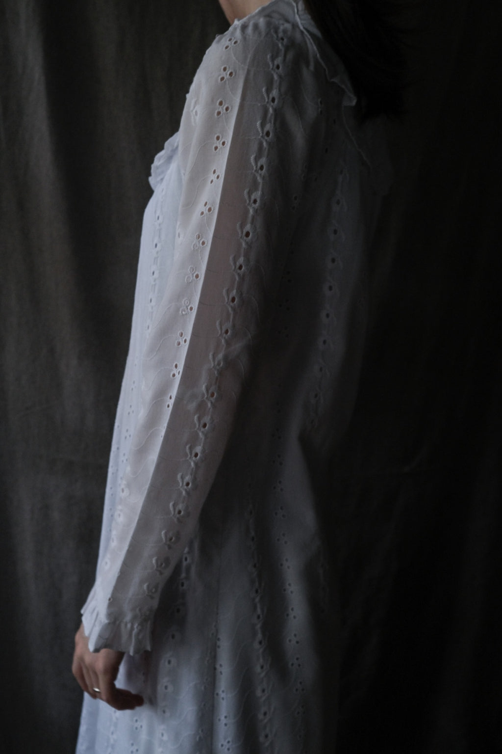 1980's Lace Jacquard Maxi Dress