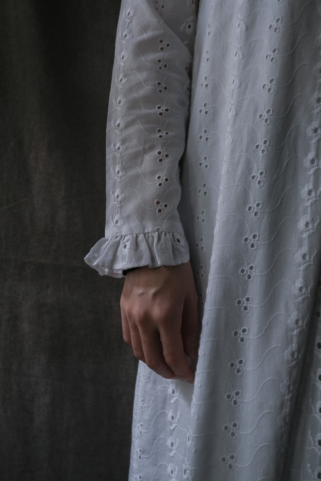1980's Lace Jacquard Maxi Dress
