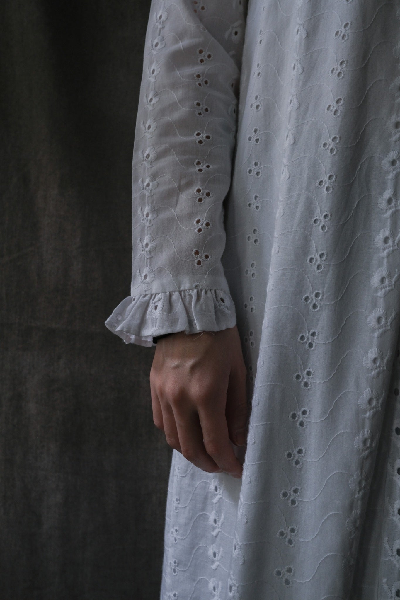 1980's Lace Jacquard Maxi Dress
