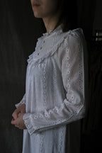 1980's Lace Jacquard Maxi Dress