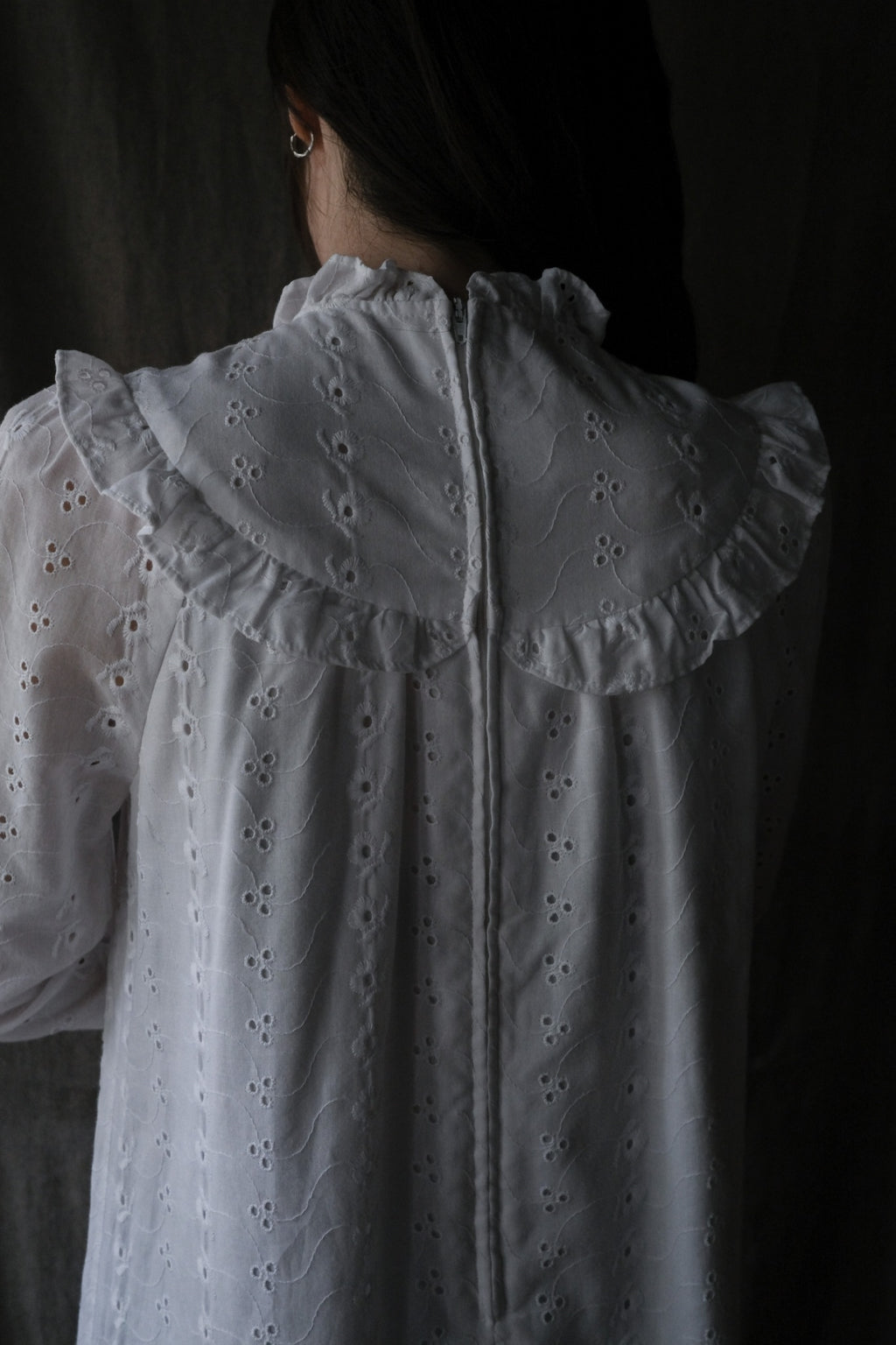 1980's Lace Jacquard Maxi Dress