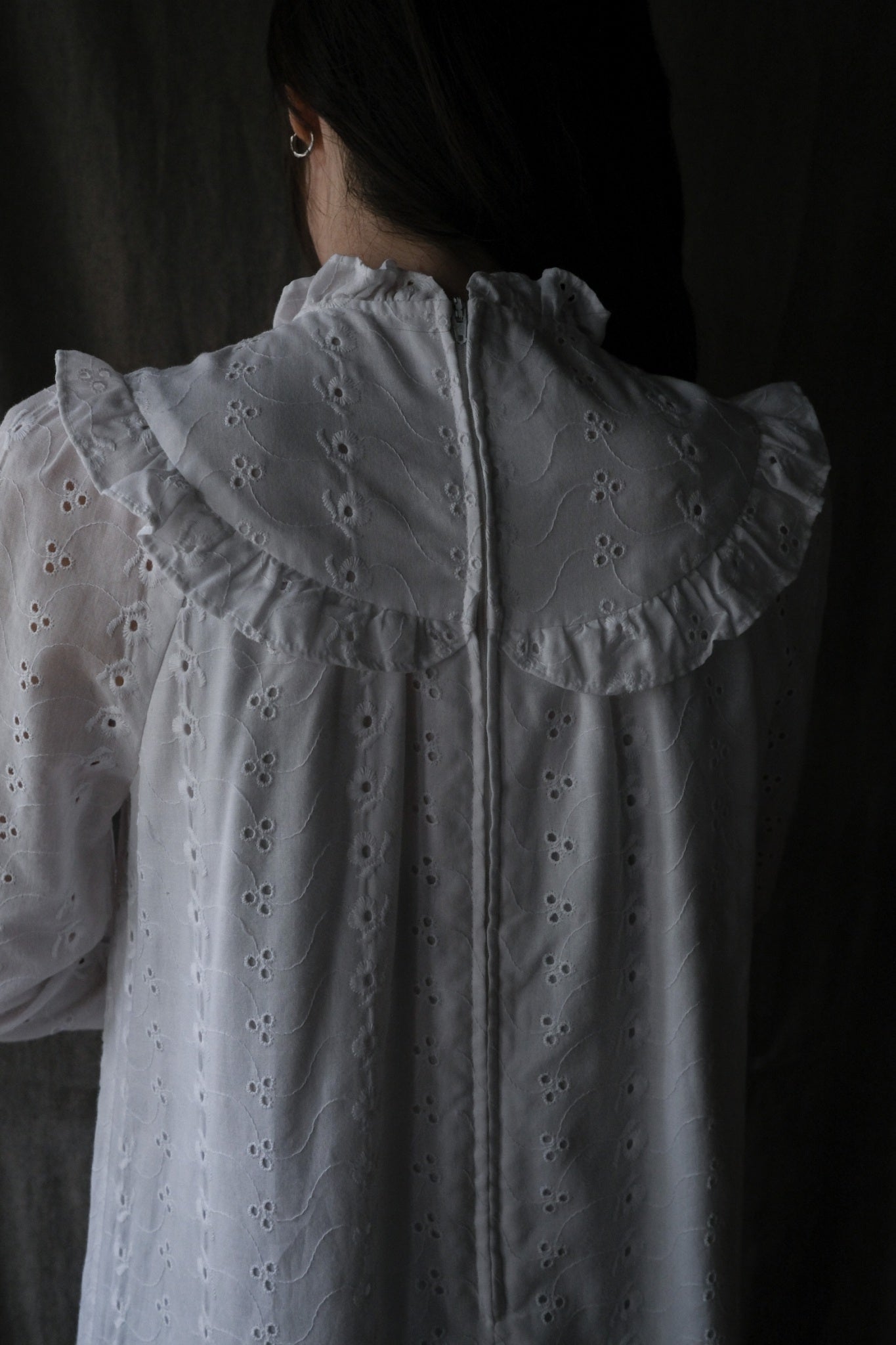1980's Lace Jacquard Maxi Dress