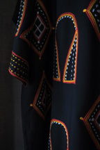 Cameroon Folk Embroidery Velvet Smock / 喀麥隆民族刺繡絲絨罩衫