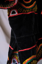 Cameroon Folk Embroidery Velvet Smock / 喀麥隆民族刺繡絲絨罩衫