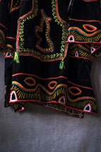 Cameroon Folk Embroidery Velvet Smock / 喀麥隆民族刺繡絲絨罩衫
