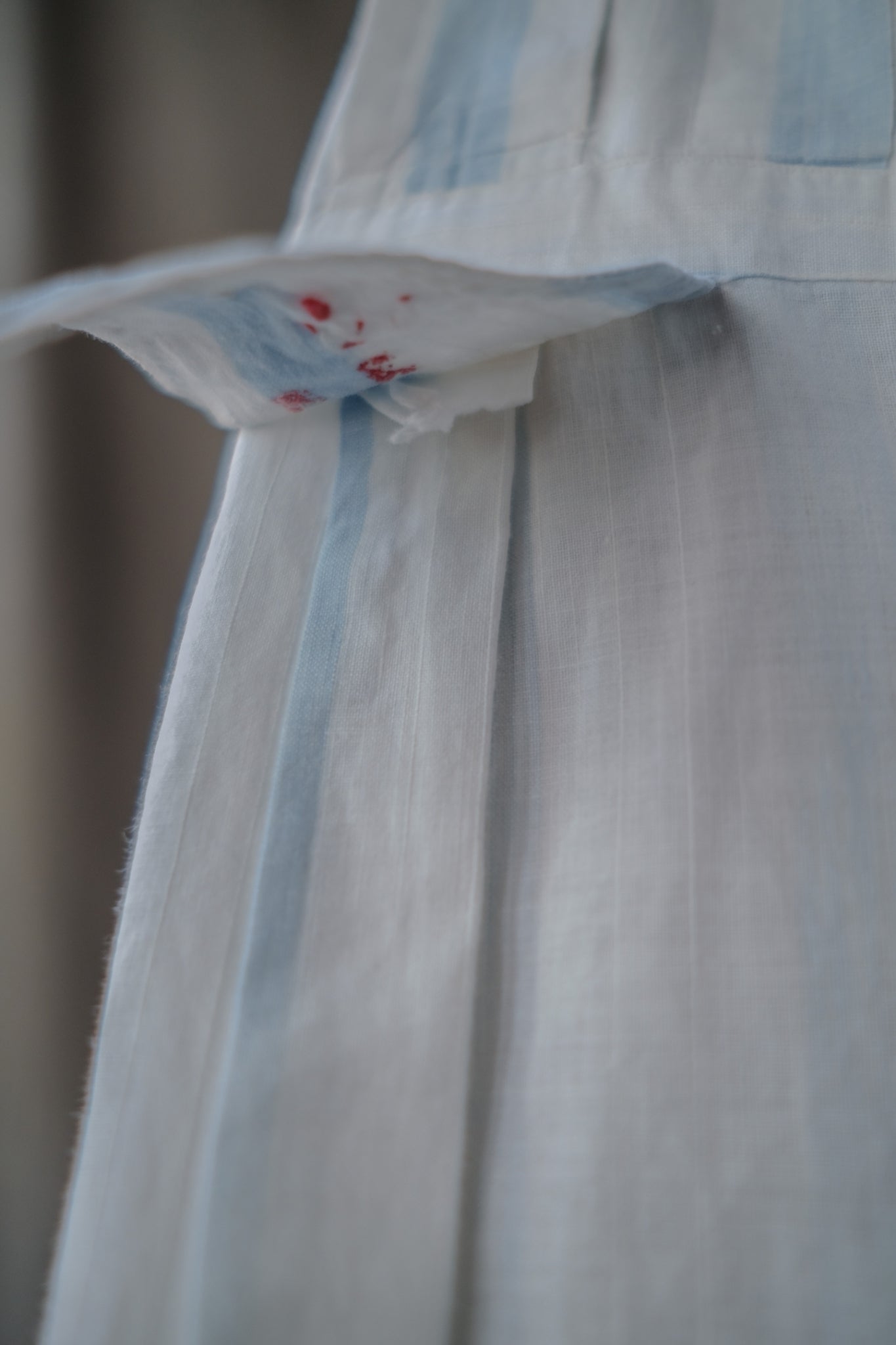 1920-1930’s France Faded Stripe Dress Shirt / 法國褪色條紋禮服襯衫