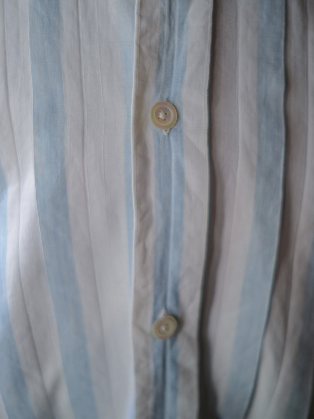 1920-1930’s France Faded Stripe Dress Shirt / 法國褪色條紋禮服襯衫