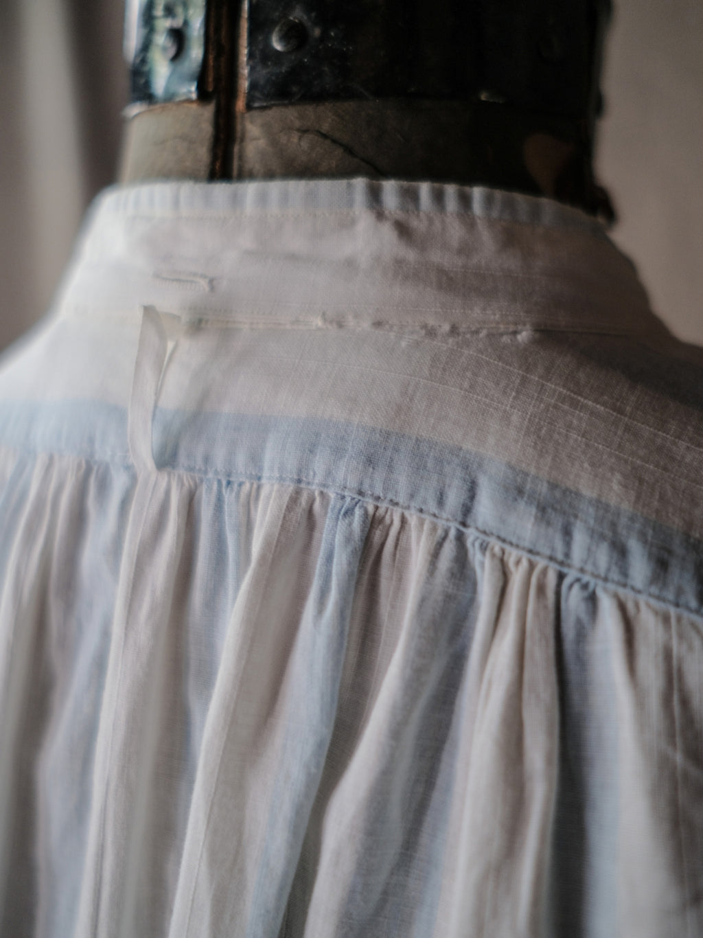 1920-1930’s France Faded Stripe Dress Shirt / 法國褪色條紋禮服襯衫