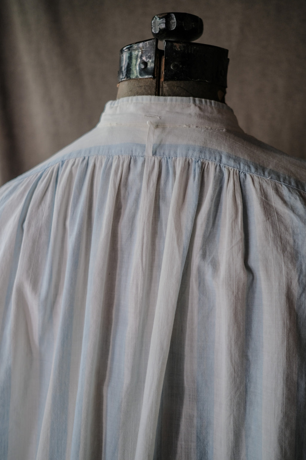 1920-1930’s France Faded Stripe Dress Shirt / 法國褪色條紋禮服襯衫