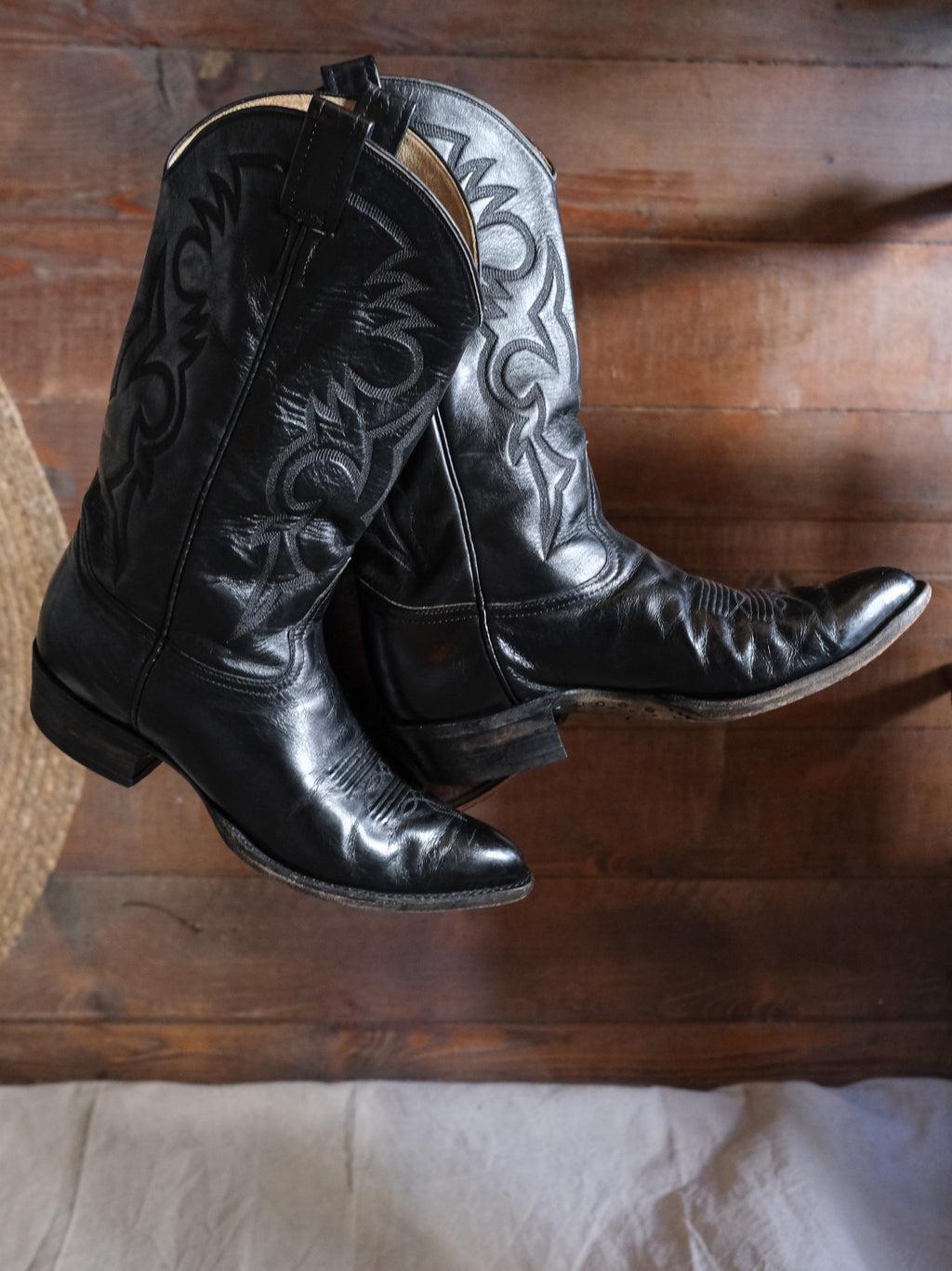 REMINGTON Classic Embroidered Cowboy Boots 經典西部圖紋刺繡黑色西部靴