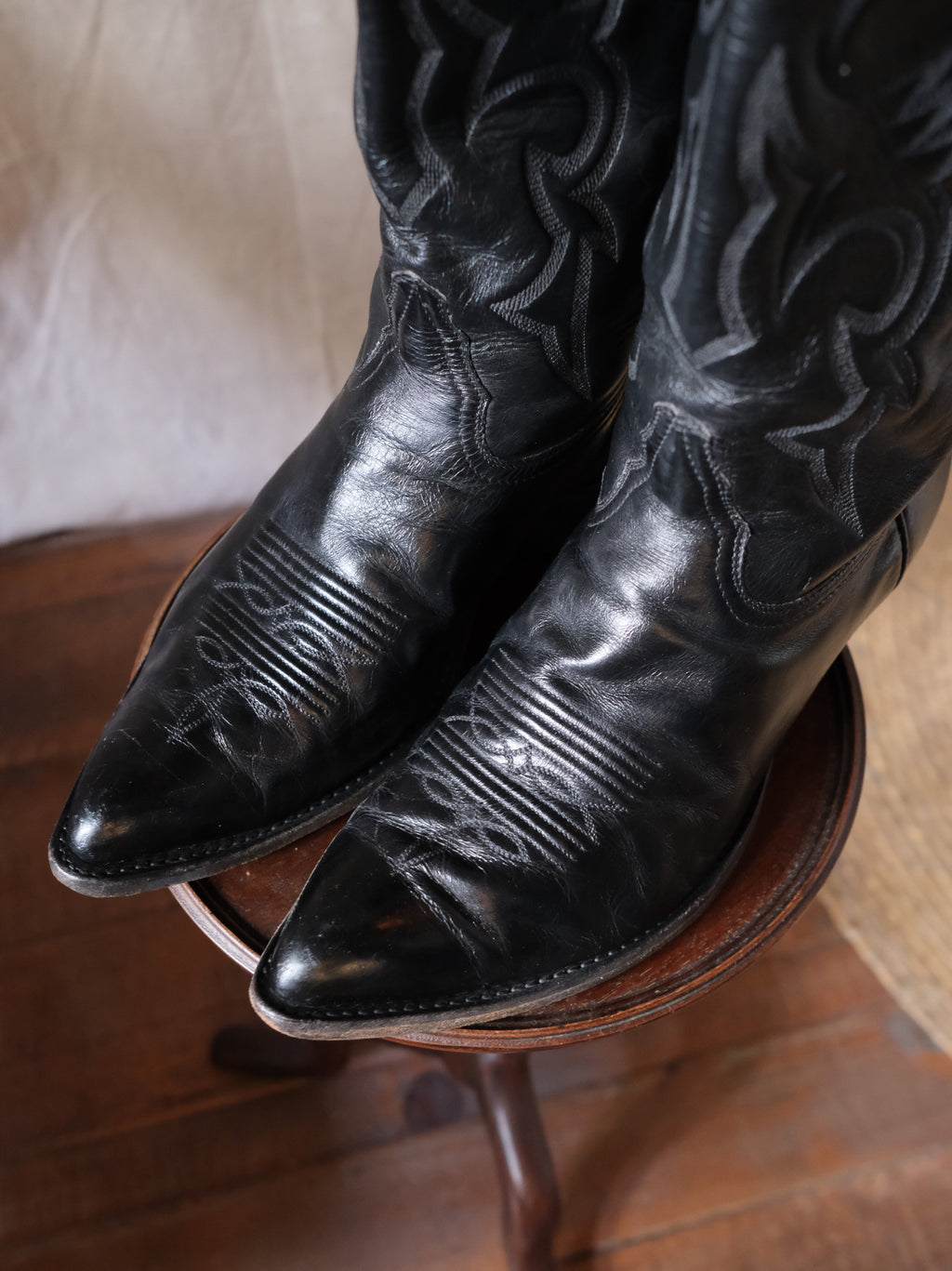 REMINGTON Classic Embroidered Cowboy Boots 經典西部圖紋刺繡黑色西部靴