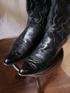 REMINGTON Classic Embroidered Cowboy Boots 經典西部圖紋刺繡黑色西部靴