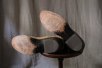 NOCONA Snakeskin Cream Yellow Cowboy Boots 蛇皮復古奶油黃刺繡西部靴