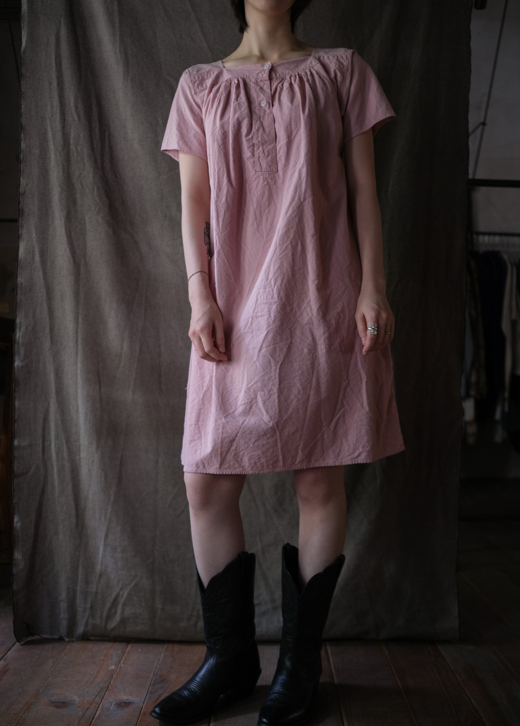 Europe Cotton Night Dress Over Dyed  後染歐洲睡衣洋裝