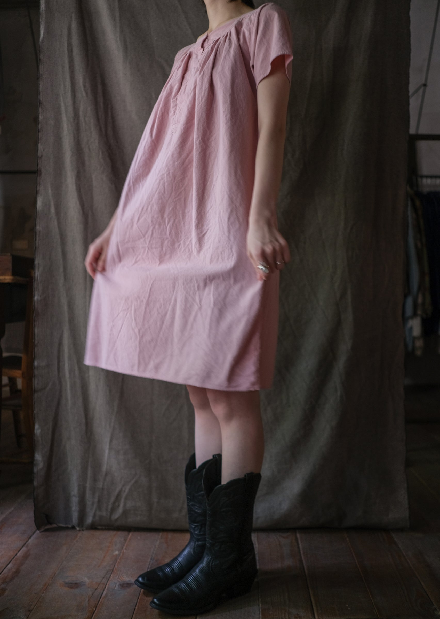 Europe Cotton Night Dress Over Dyed  後染歐洲睡衣洋裝