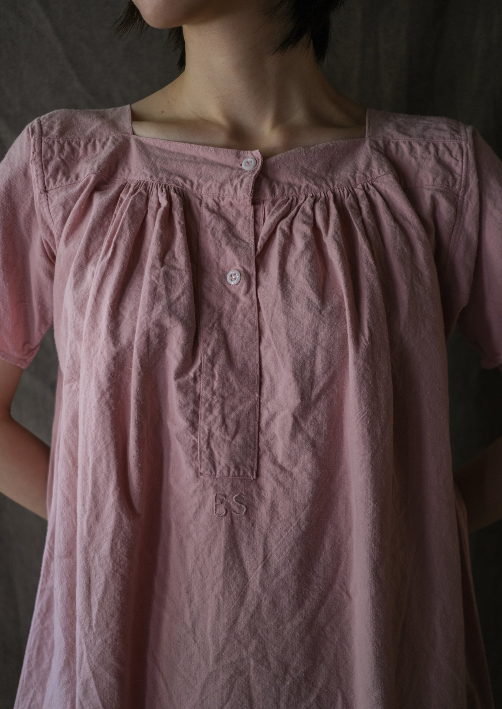 Europe Cotton Night Dress Over Dyed  後染歐洲睡衣洋裝