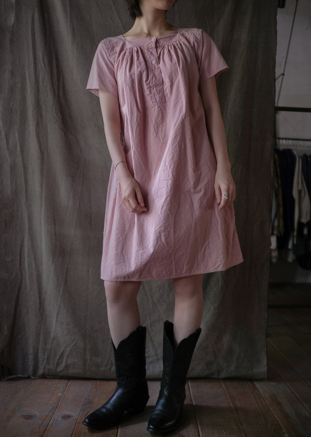 Europe Cotton Night Dress Over Dyed  後染歐洲睡衣洋裝
