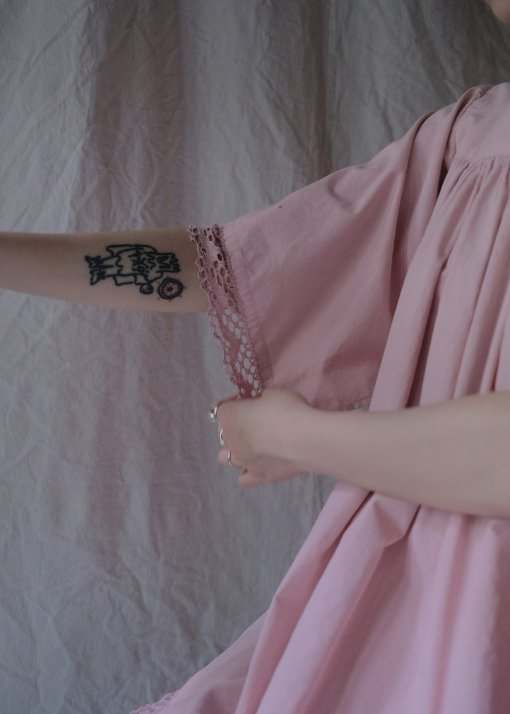 Europe Cotton Night Dress Over Dyed  後染歐洲睡衣洋裝