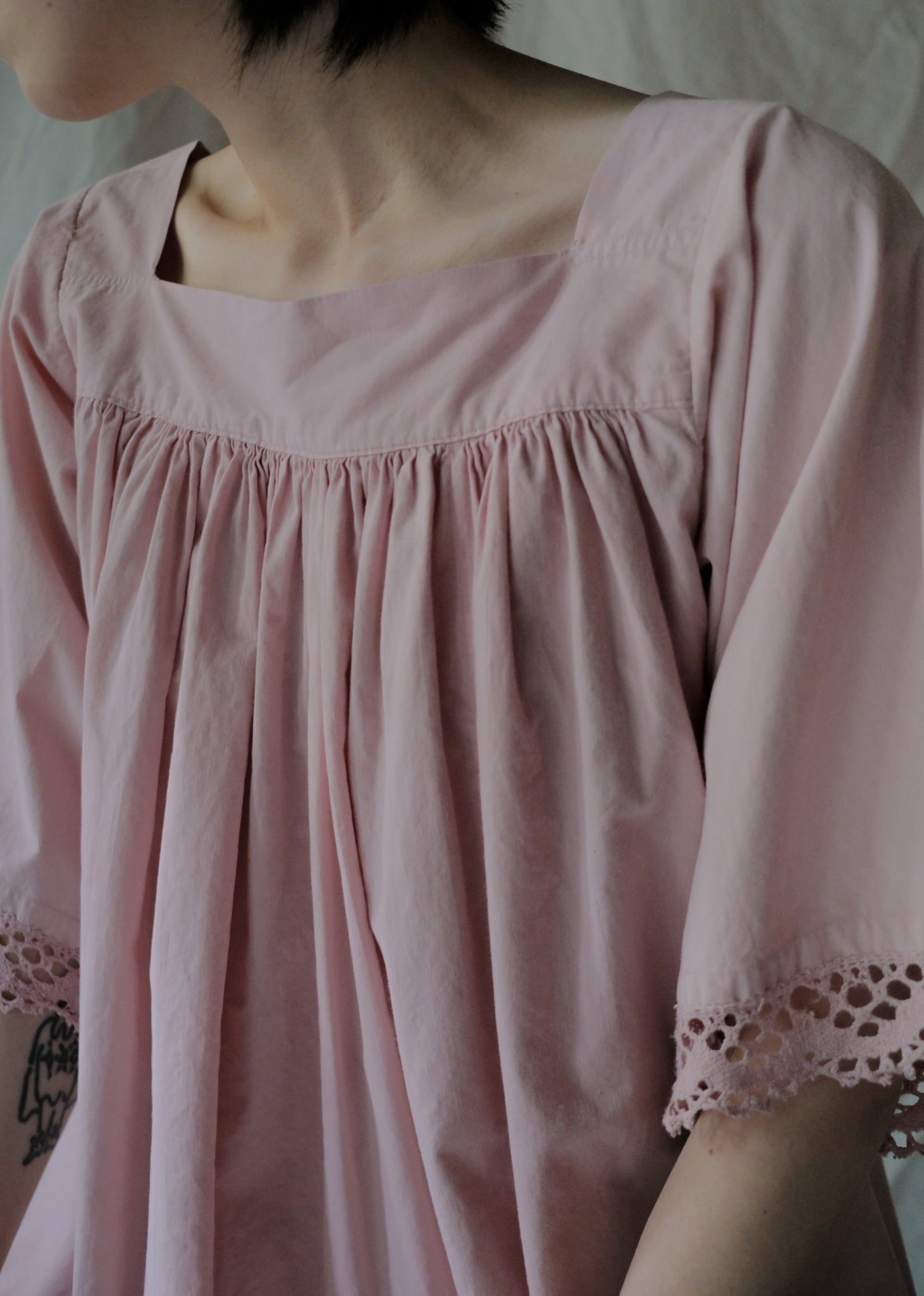 Europe Cotton Night Dress Over Dyed  後染歐洲睡衣洋裝