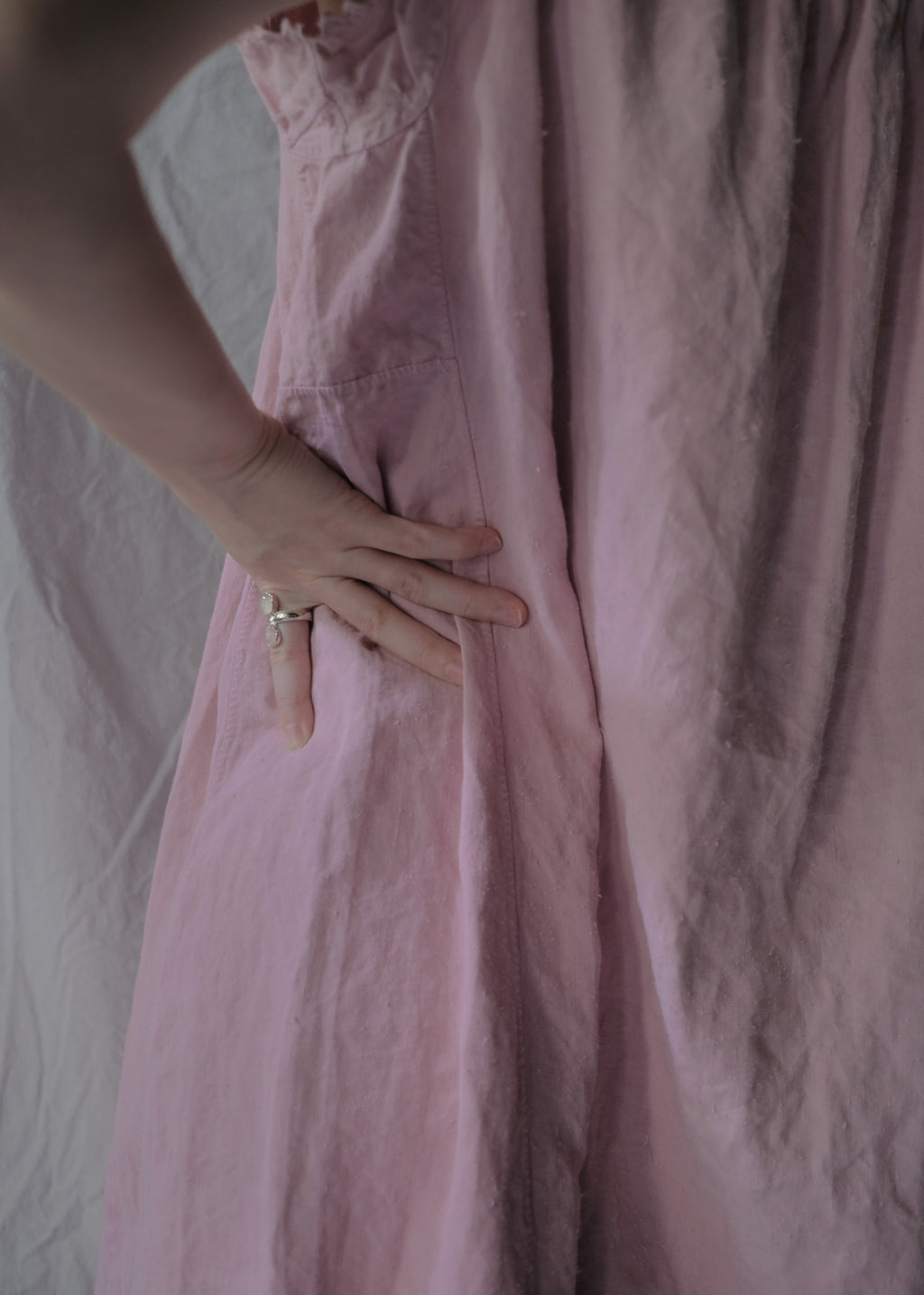 Europe Linen Night Dress Over Dyed  後染歐洲睡衣洋裝