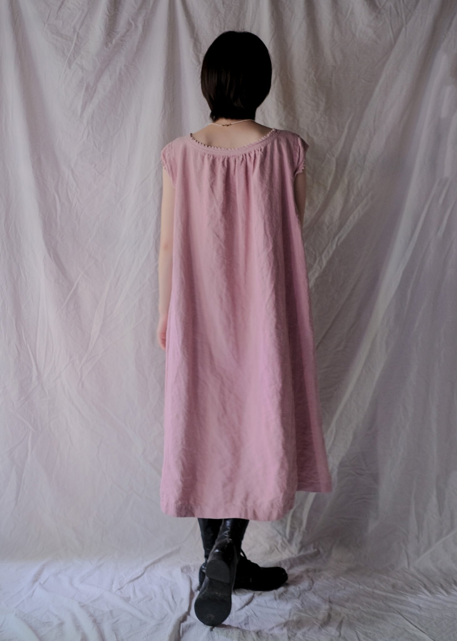 Europe Linen Night Dress Over Dyed  後染歐洲睡衣洋裝
