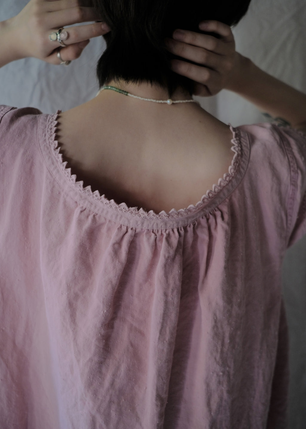 Europe Linen Night Dress Over Dyed  後染歐洲睡衣洋裝