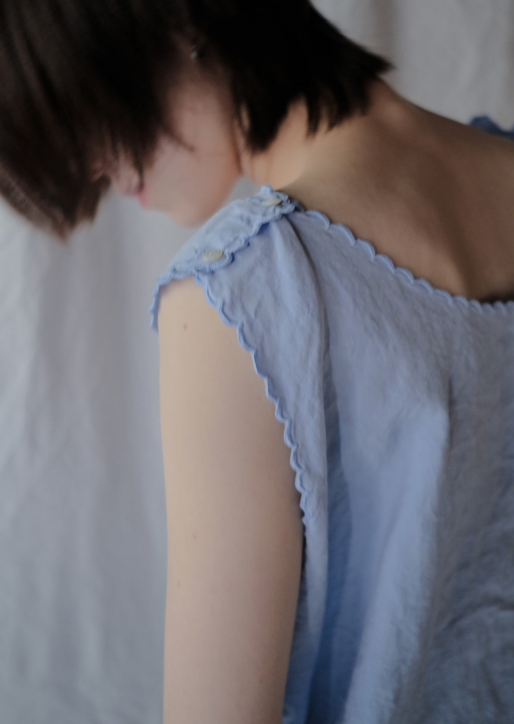 Europe Cotton Linen Night Dress Over Dyed  後染歐洲睡衣洋裝