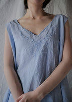 Europe Cotton Linen Night Dress Over Dyed  後染歐洲睡衣洋裝