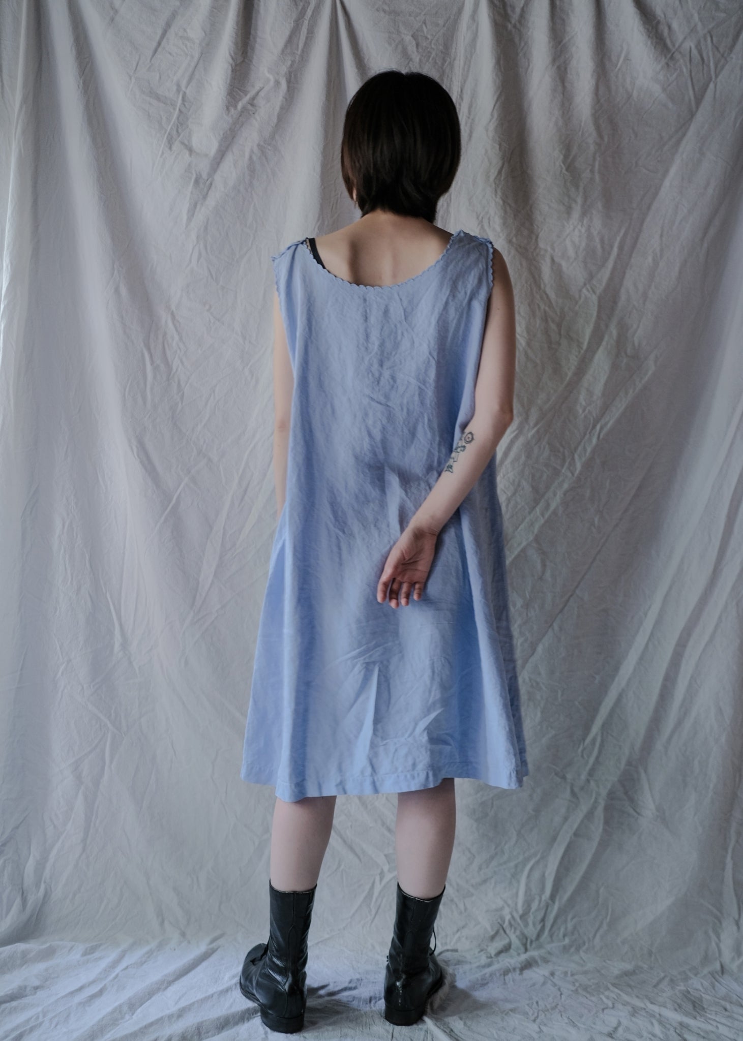 Europe Cotton Linen Night Dress Over Dyed  後染歐洲睡衣洋裝
