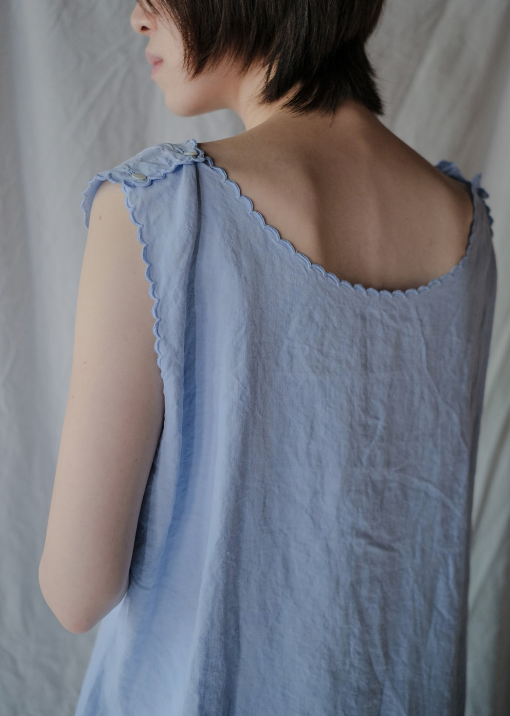 Europe Cotton Linen Night Dress Over Dyed  後染歐洲睡衣洋裝