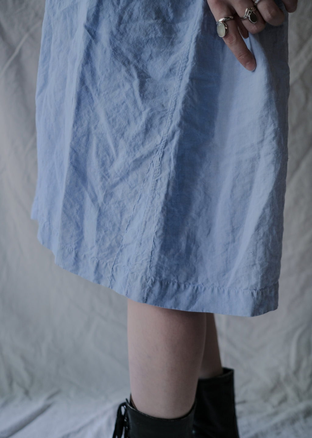 Europe Cotton Linen Night Dress Over Dyed  後染歐洲睡衣洋裝