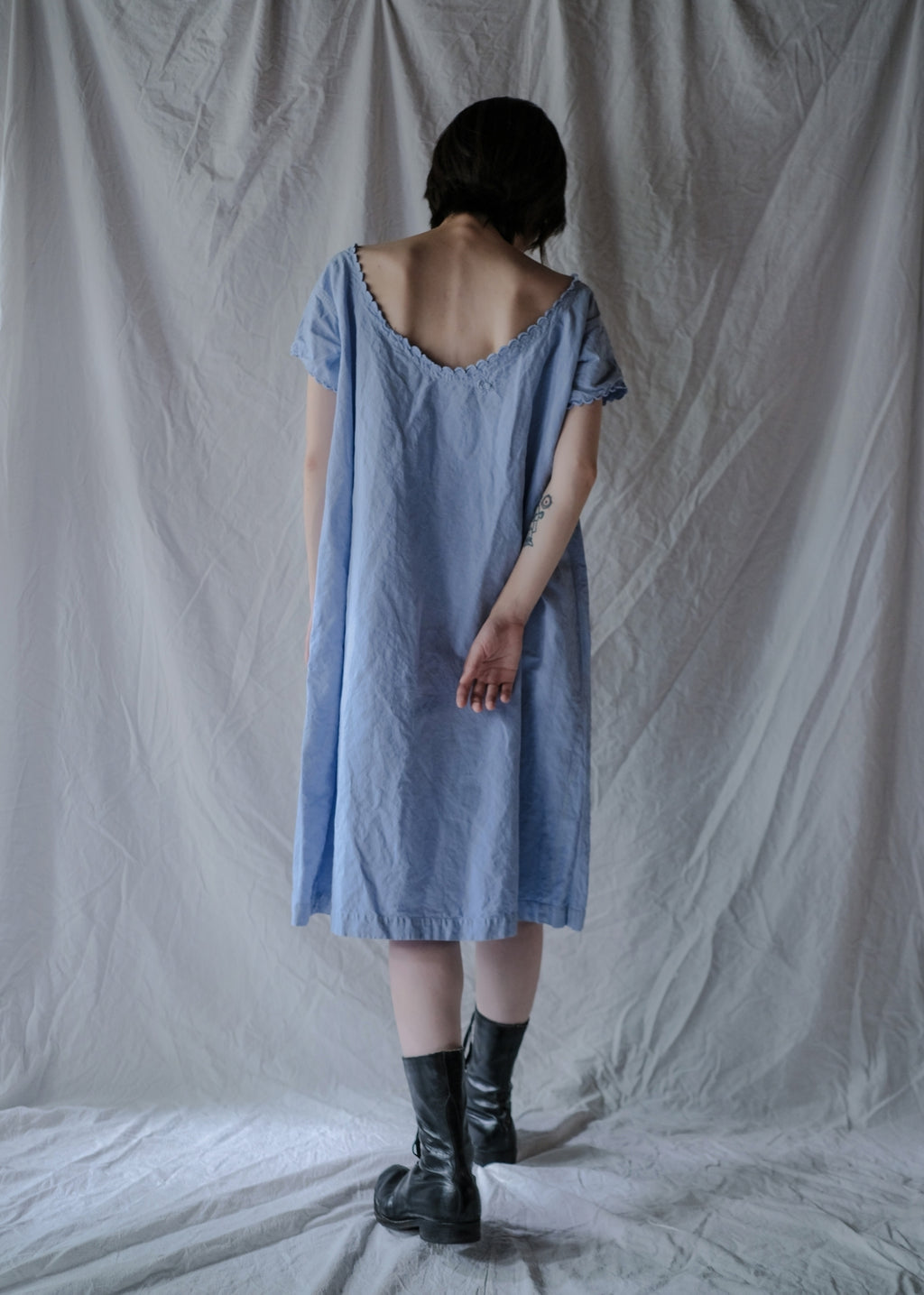 Europe Cotton Linen Night Dress Over Dyed  後染歐洲睡衣洋裝