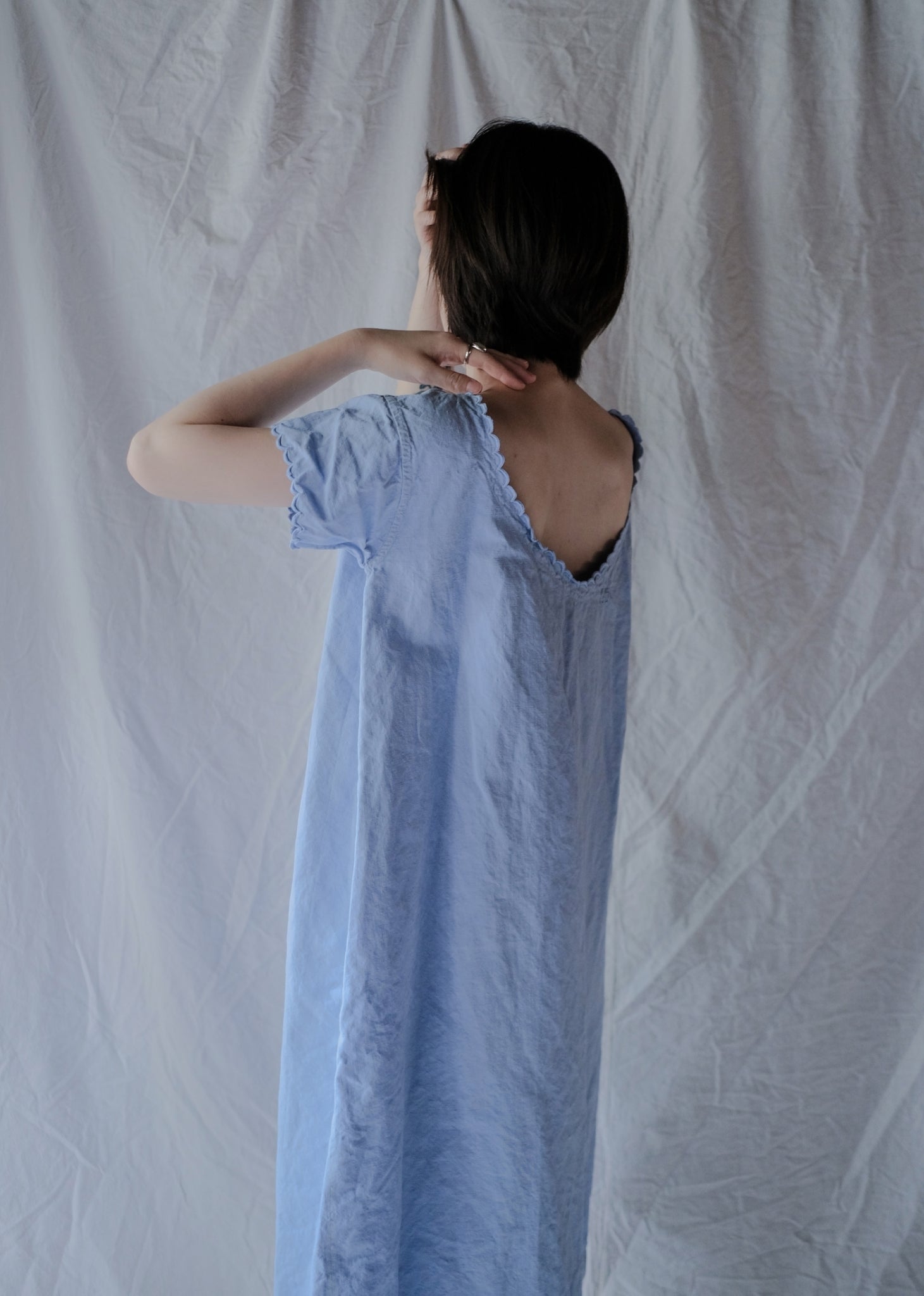 Europe Cotton Linen Night Dress Over Dyed  後染歐洲睡衣洋裝