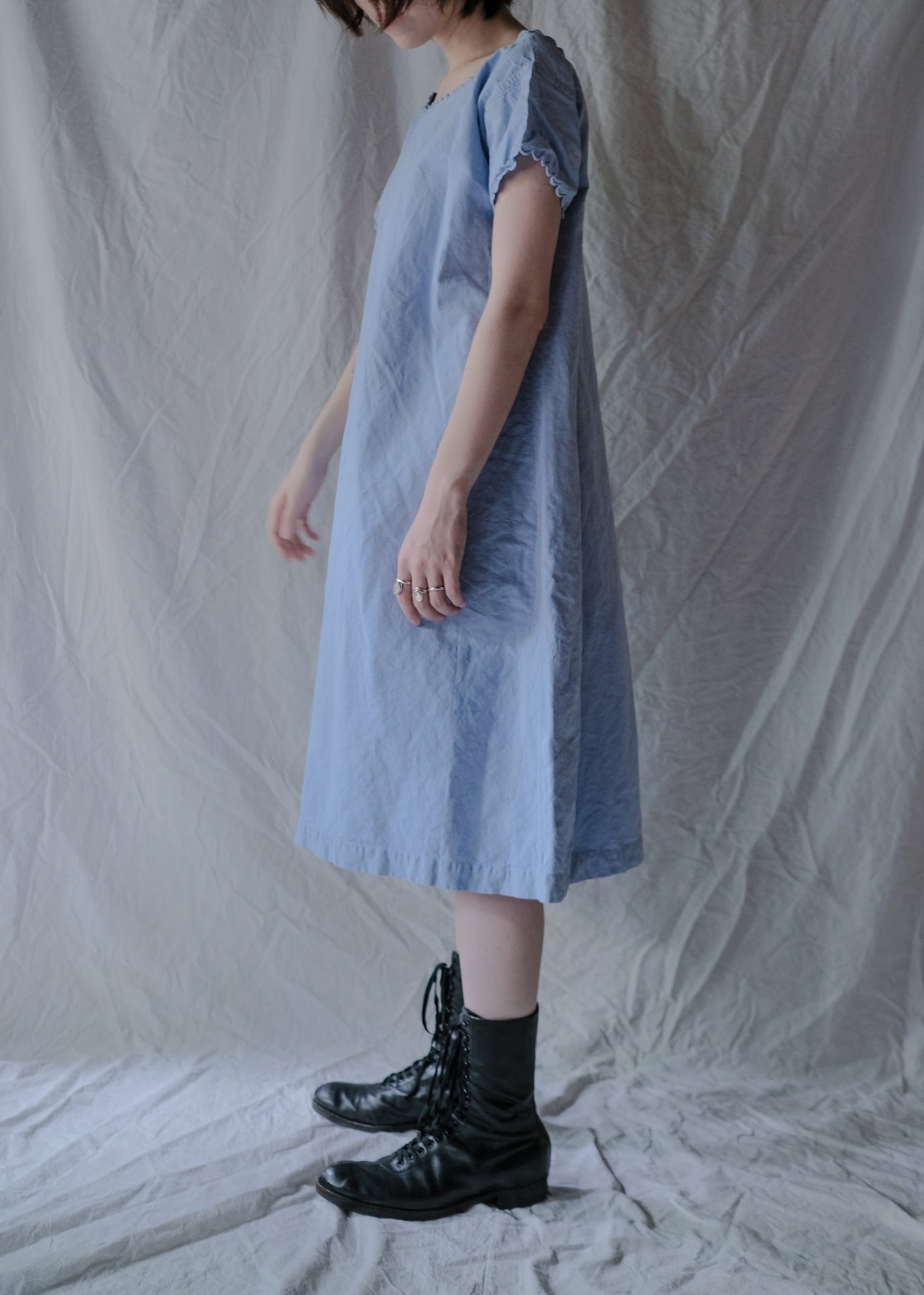 Europe Cotton Linen Night Dress Over Dyed  後染歐洲睡衣洋裝