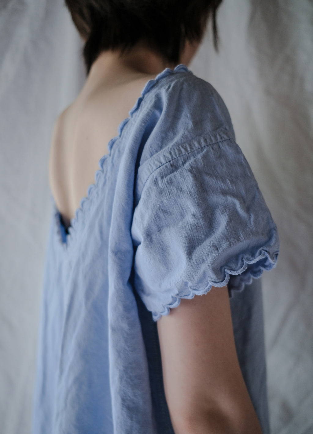 Europe Cotton Linen Night Dress Over Dyed  後染歐洲睡衣洋裝