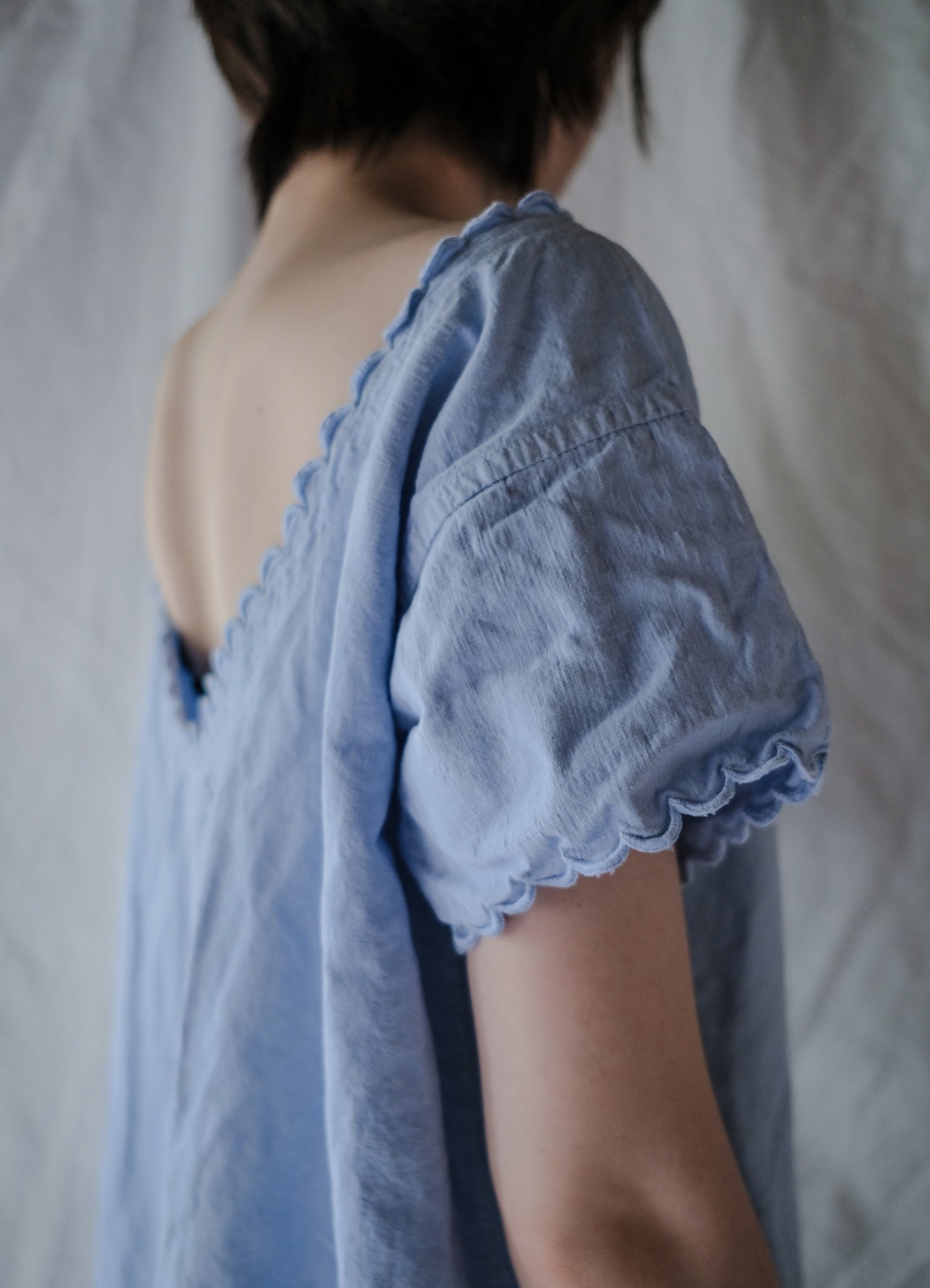 Europe Cotton Linen Night Dress Over Dyed  後染歐洲睡衣洋裝