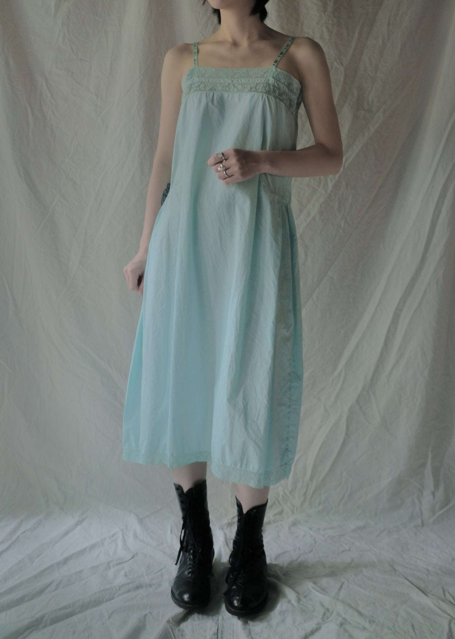 Europe Cotton Night Dress Over Dyed  後染歐洲睡衣洋裝