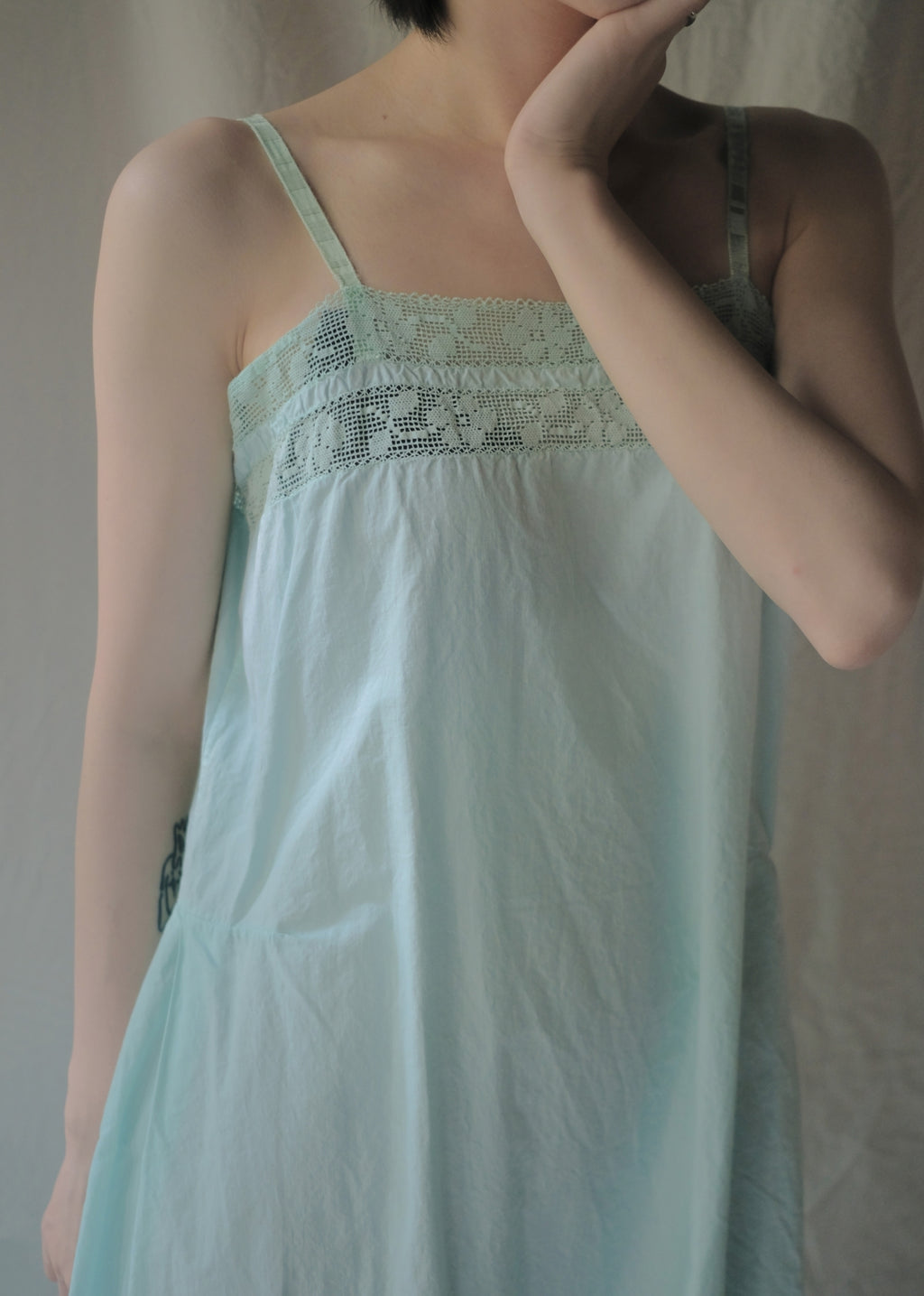 Europe Cotton Night Dress Over Dyed  後染歐洲睡衣洋裝