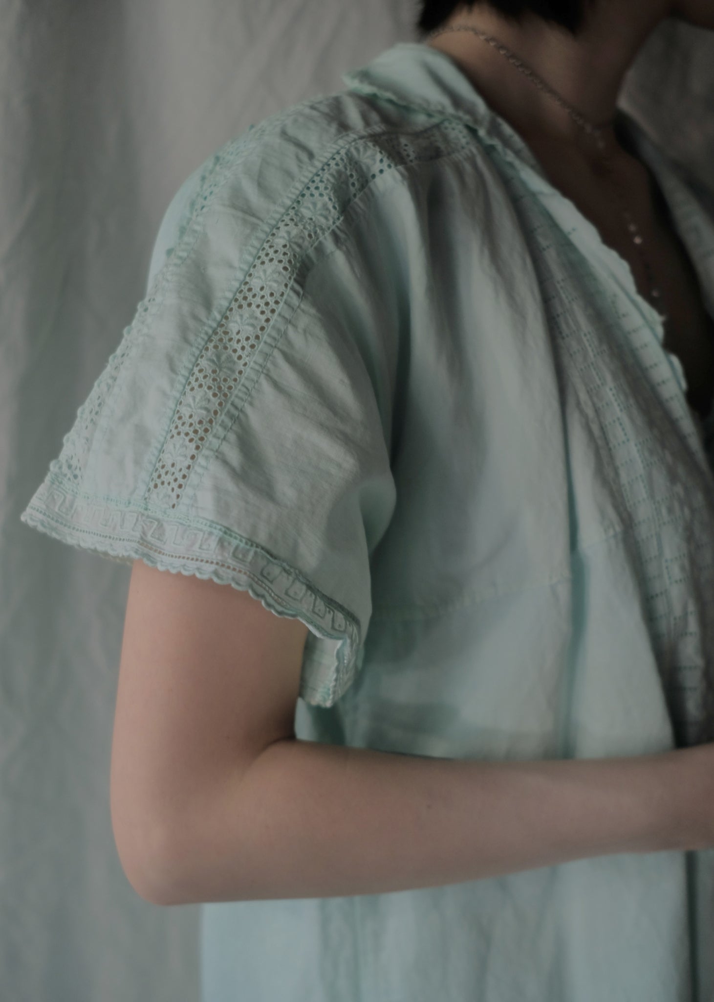 Europe Cotton Linen Night Dress Over Dyed  後染歐洲睡衣洋裝