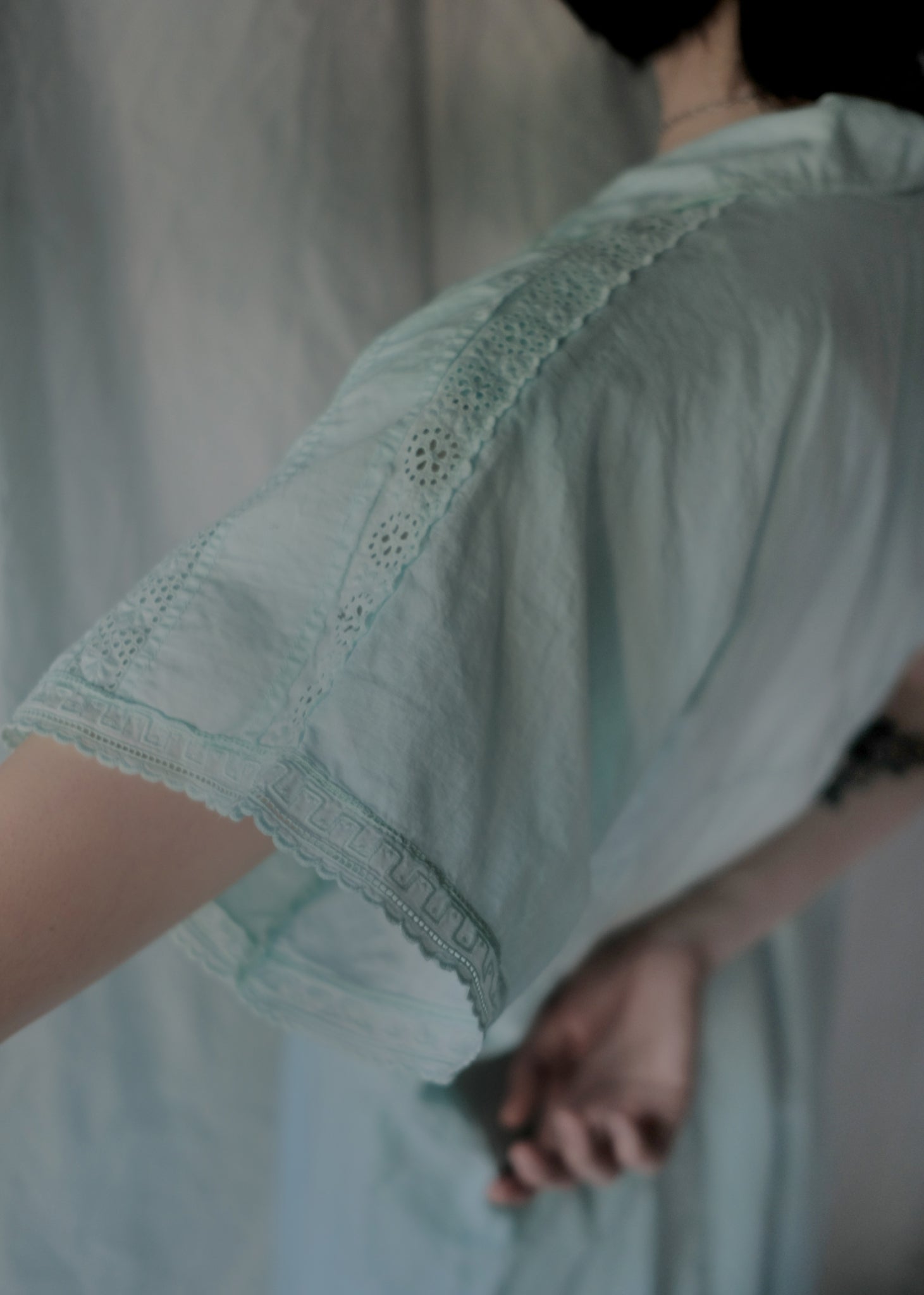 Europe Cotton Linen Night Dress Over Dyed  後染歐洲睡衣洋裝