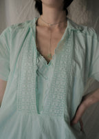 Europe Cotton Linen Night Dress Over Dyed  後染歐洲睡衣洋裝